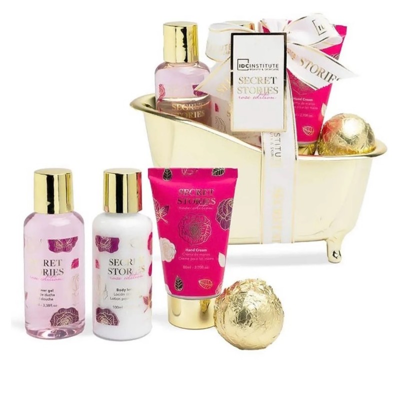 IDC Coffret De Bain Secret Stories rose Edition